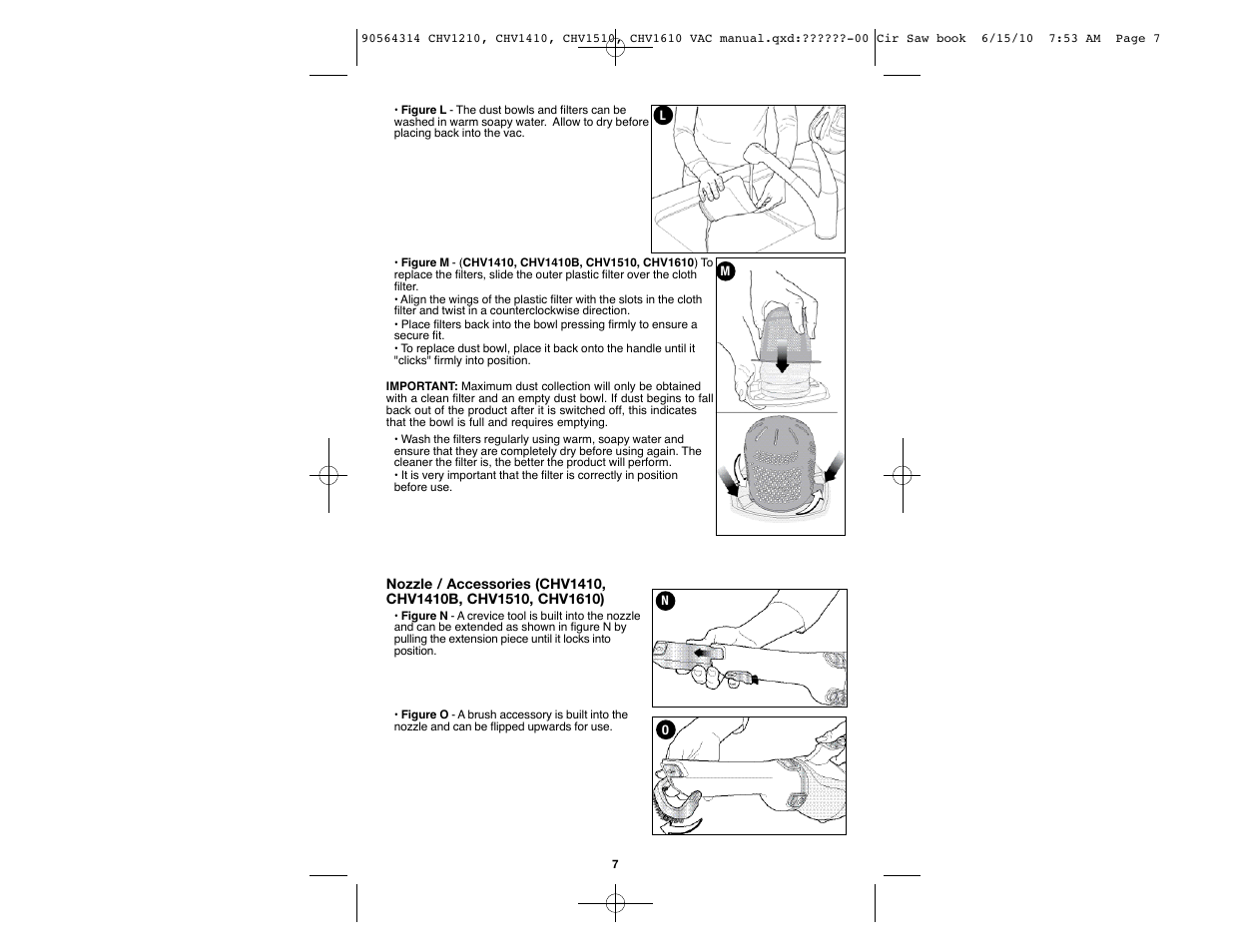 Black & Decker CHV1510 User Manual | Page 7 / 32