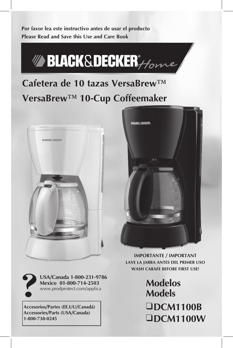 Black & Decker VersaBrew DCM111100W User Manual | 11 pages