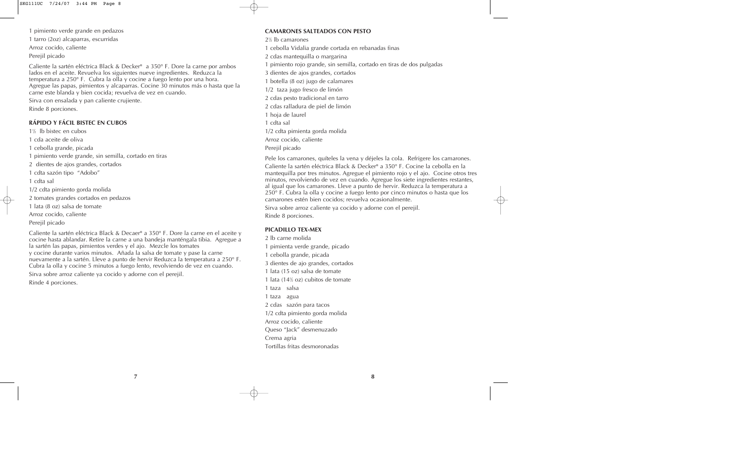 Black & Decker SKG111 User Manual | Page 5 / 15