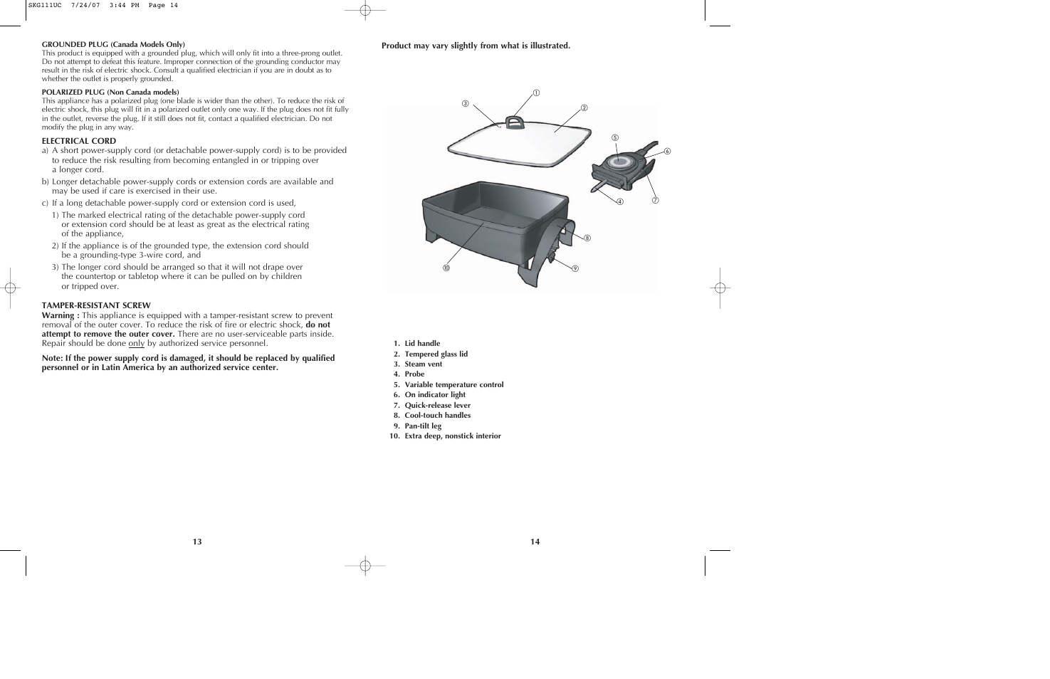 Black & Decker SKG111 User Manual | Page 8 / 15