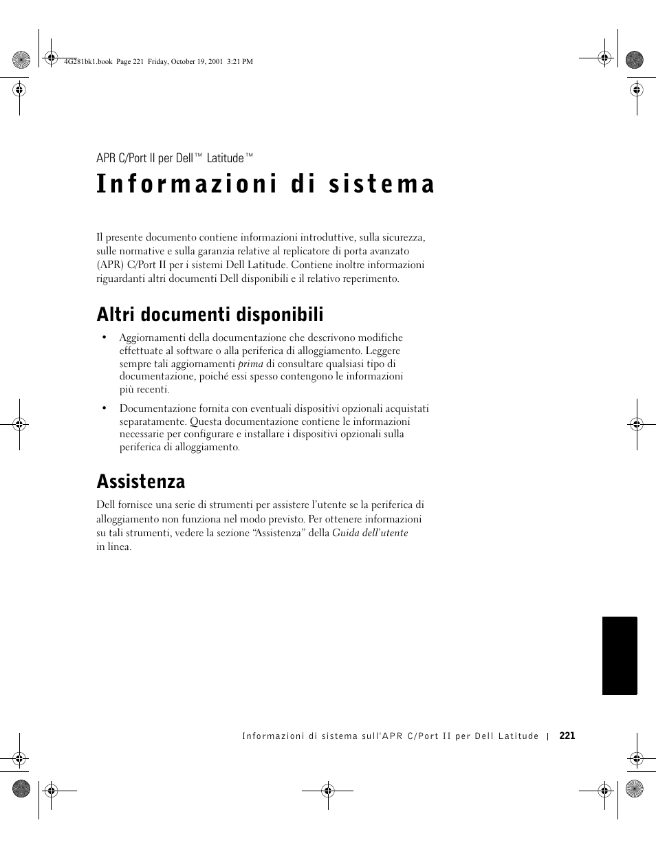 Altri documenti disponibili, Assistenza | Dell C/Port II APR User Manual | Page 223 / 438