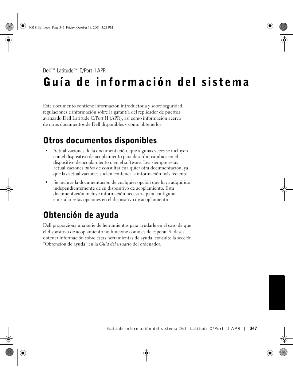 Otros documentos disponibles, Obtención de ayuda | Dell C/Port II APR User Manual | Page 349 / 438