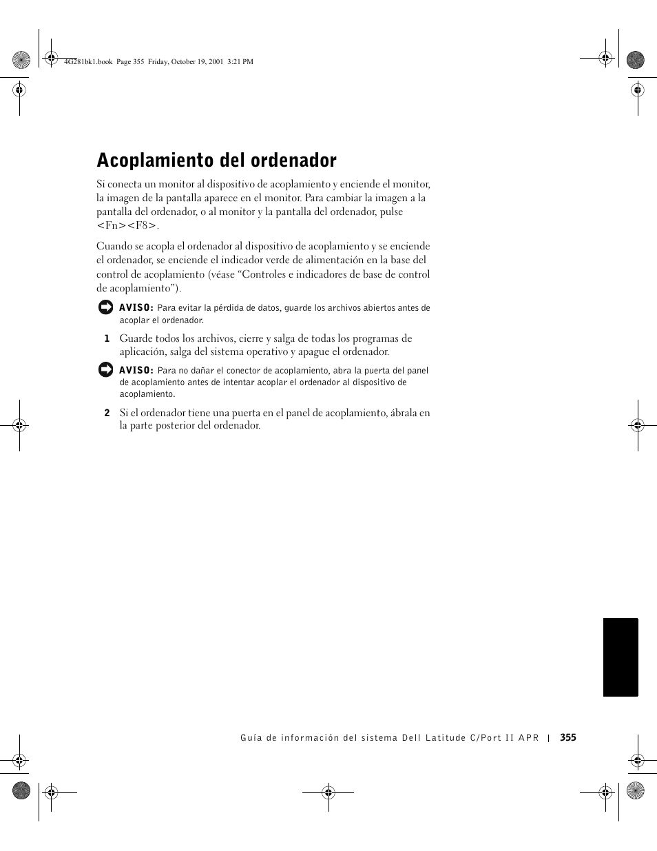 Acoplamiento del ordenador | Dell C/Port II APR User Manual | Page 357 / 438