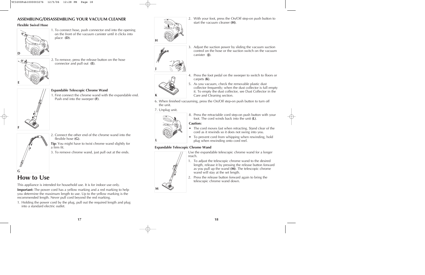 How to use | Black & Decker VC3200 User Manual | Page 10 / 14