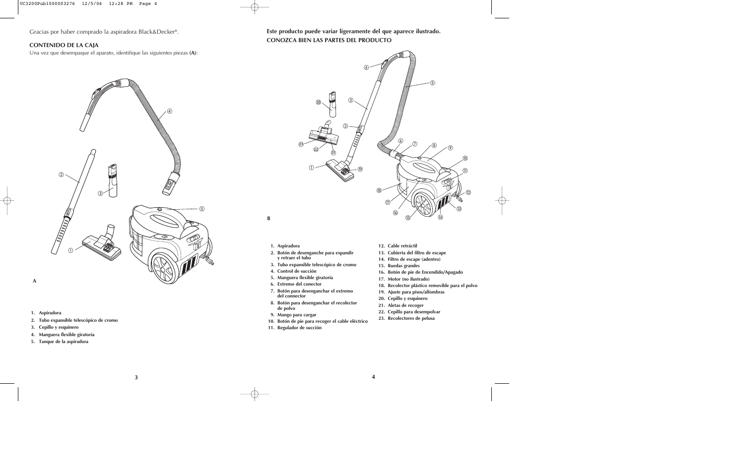 Black & Decker VC3200 User Manual | Page 3 / 14