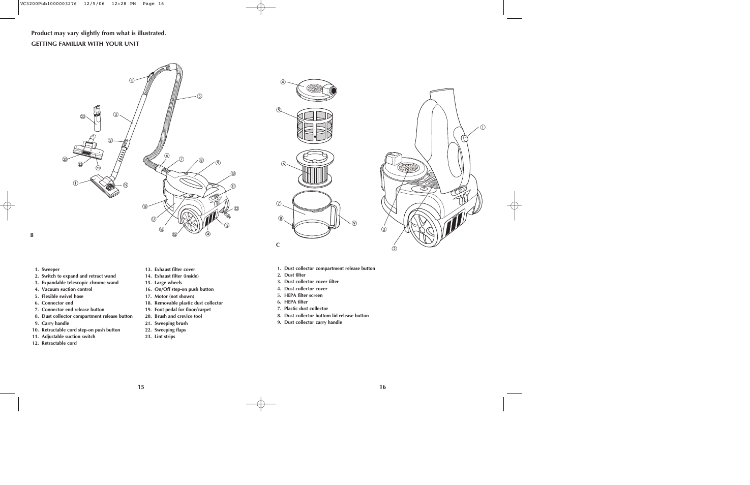 Black & Decker VC3200 User Manual | Page 9 / 14