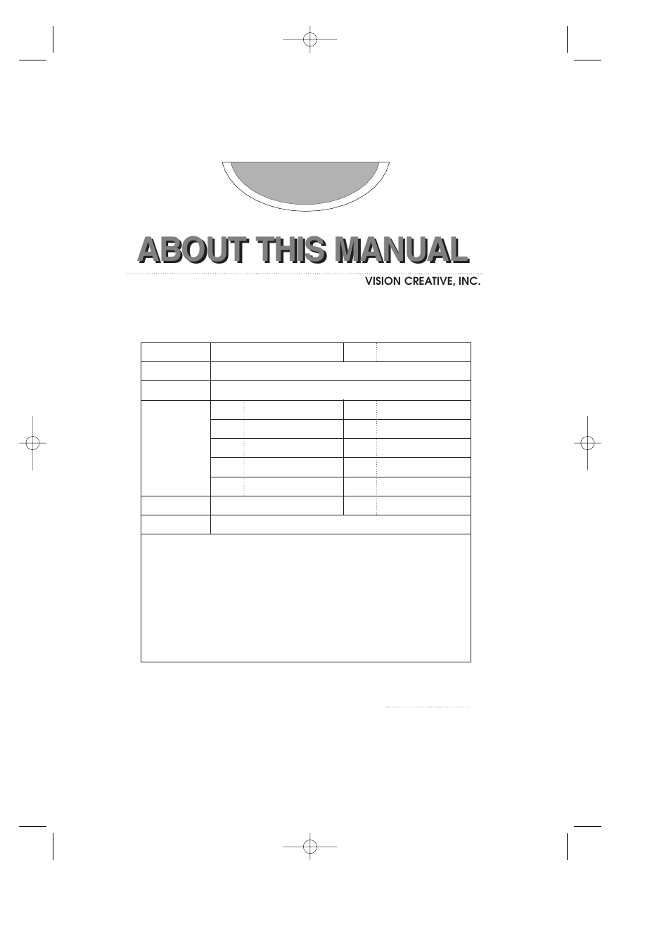 About this manual | Daewoo KOG-3935A User Manual | Page 13 / 13