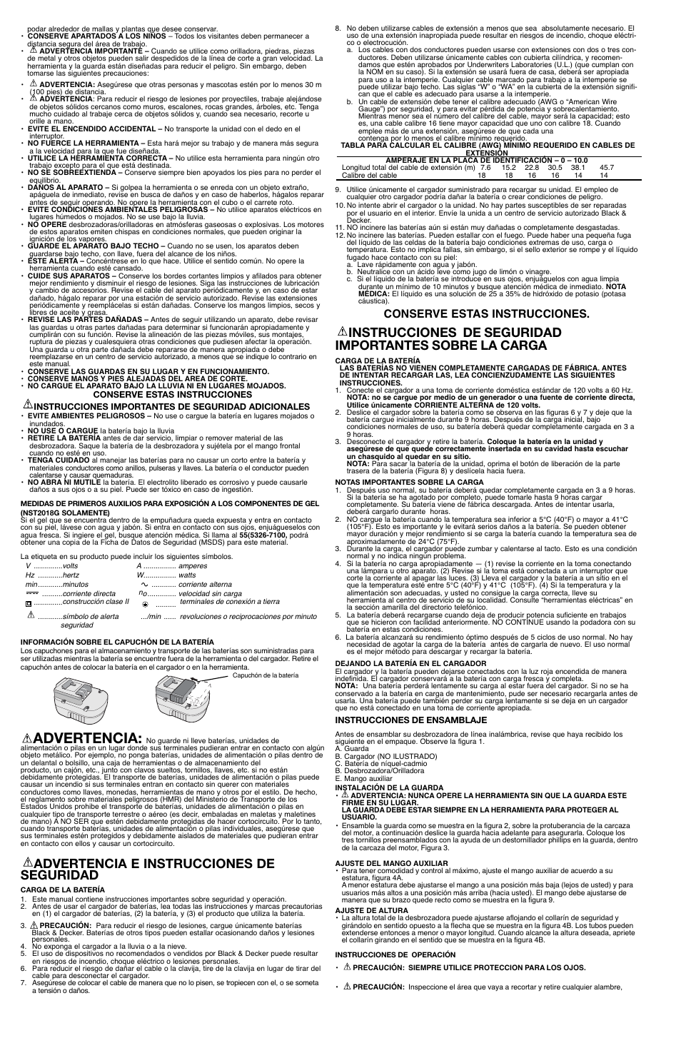 Advertencia, Advertencia e instrucciones de seguridad, Conserve estas instrucciones | Black & Decker 90509965 User Manual | Page 6 / 7