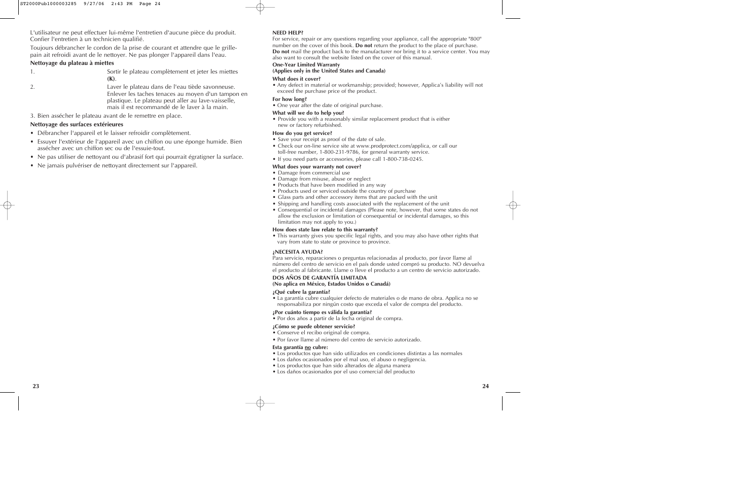 Black & Decker INFRAWAVE ST2000 User Manual | Page 13 / 15
