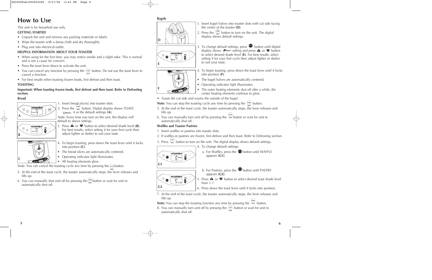 How to use | Black & Decker INFRAWAVE ST2000 User Manual | Page 4 / 15
