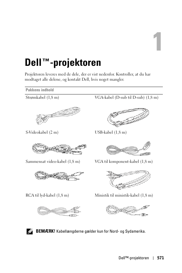 Dell™-projektoren, 1 dell™-projektoren, Dell ™-projektoren | Dell 1100MP User Manual | Page 571 / 976