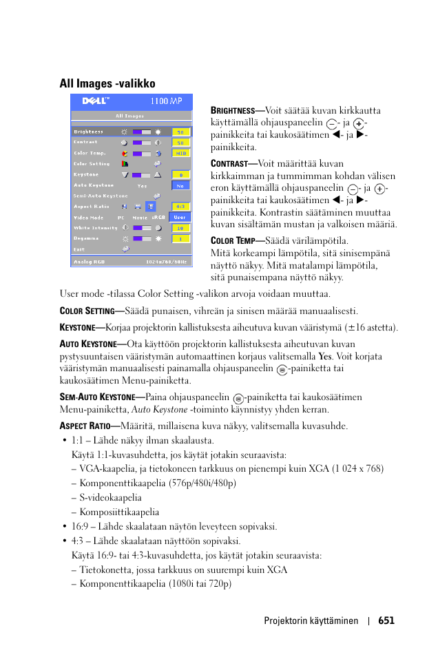 All images -valikko | Dell 1100MP User Manual | Page 651 / 976