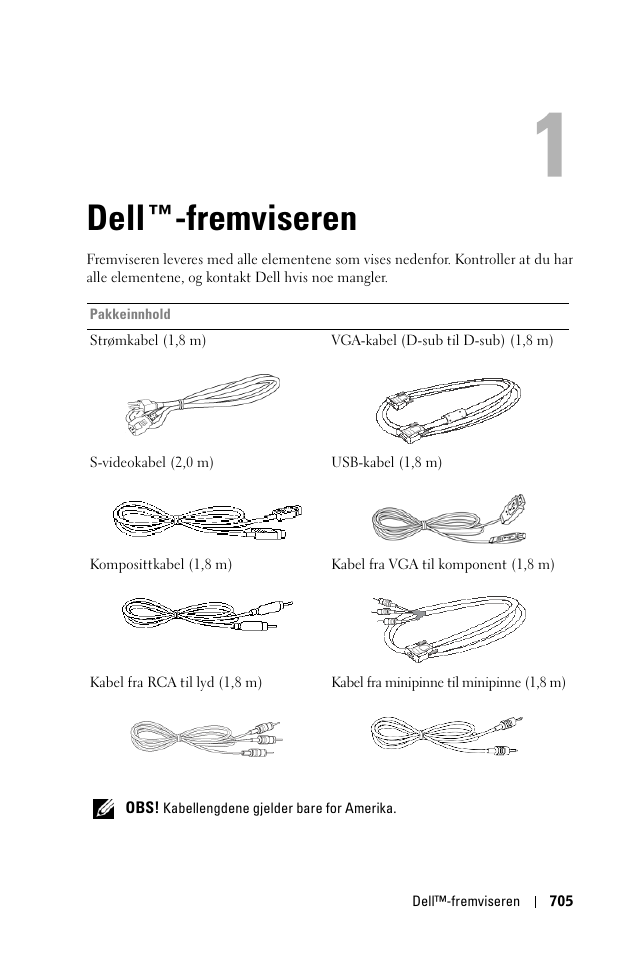 Dell™-fremviseren, 1 dell™-fremviseren, Dell ™-fremviseren | Dell 1100MP User Manual | Page 705 / 976