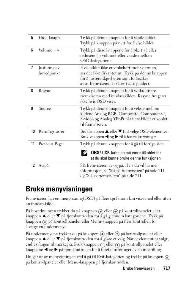 Bruke menyvisningen | Dell 1100MP User Manual | Page 717 / 976