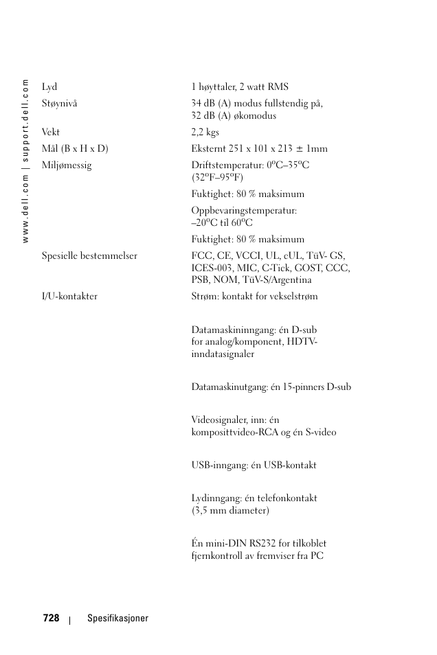 Dell 1100MP User Manual | Page 728 / 976