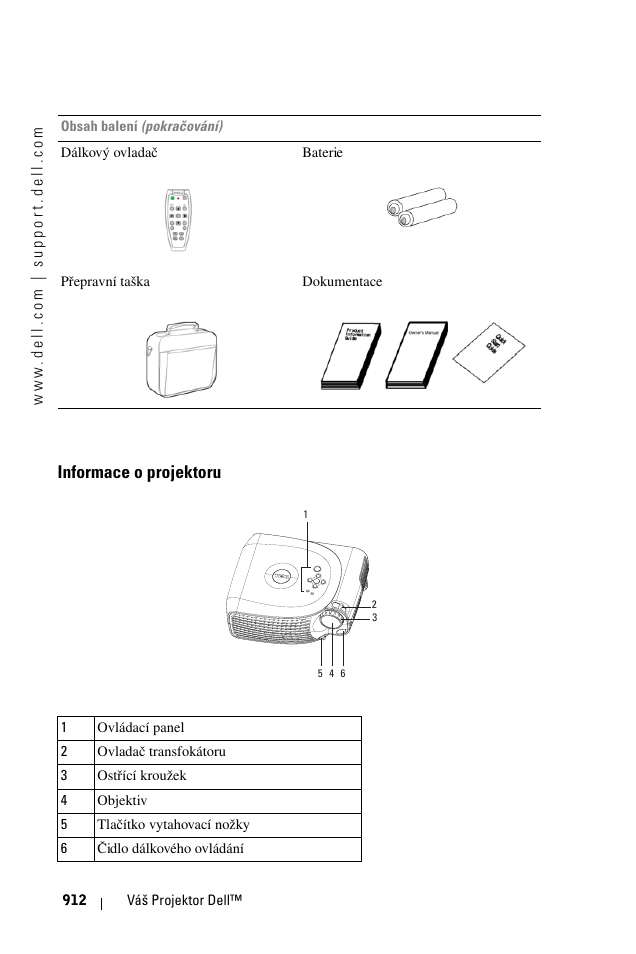 Informace o projektoru | Dell 1100MP User Manual | Page 912 / 976