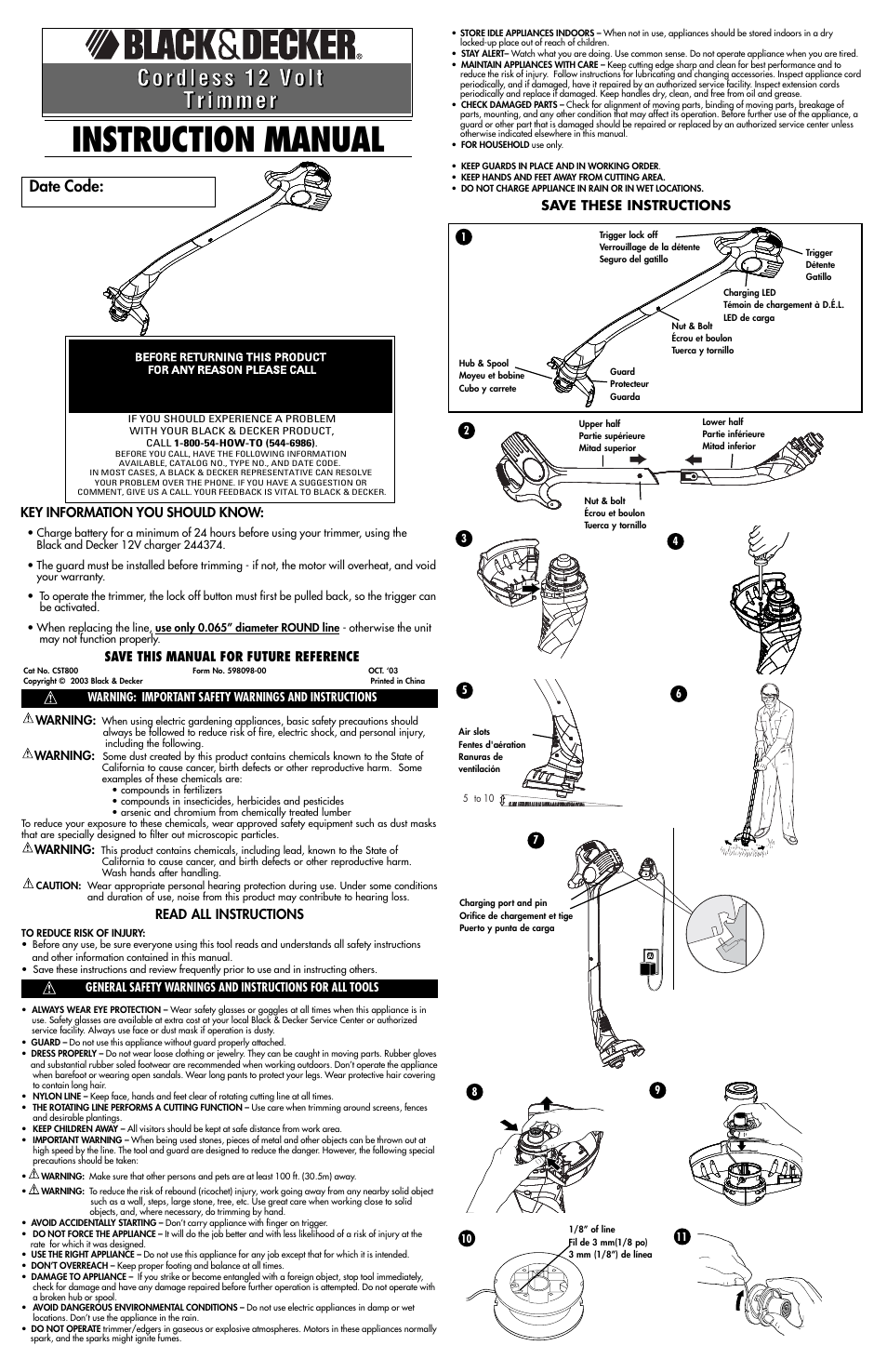 Black & Decker CST800 User Manual | 5 pages