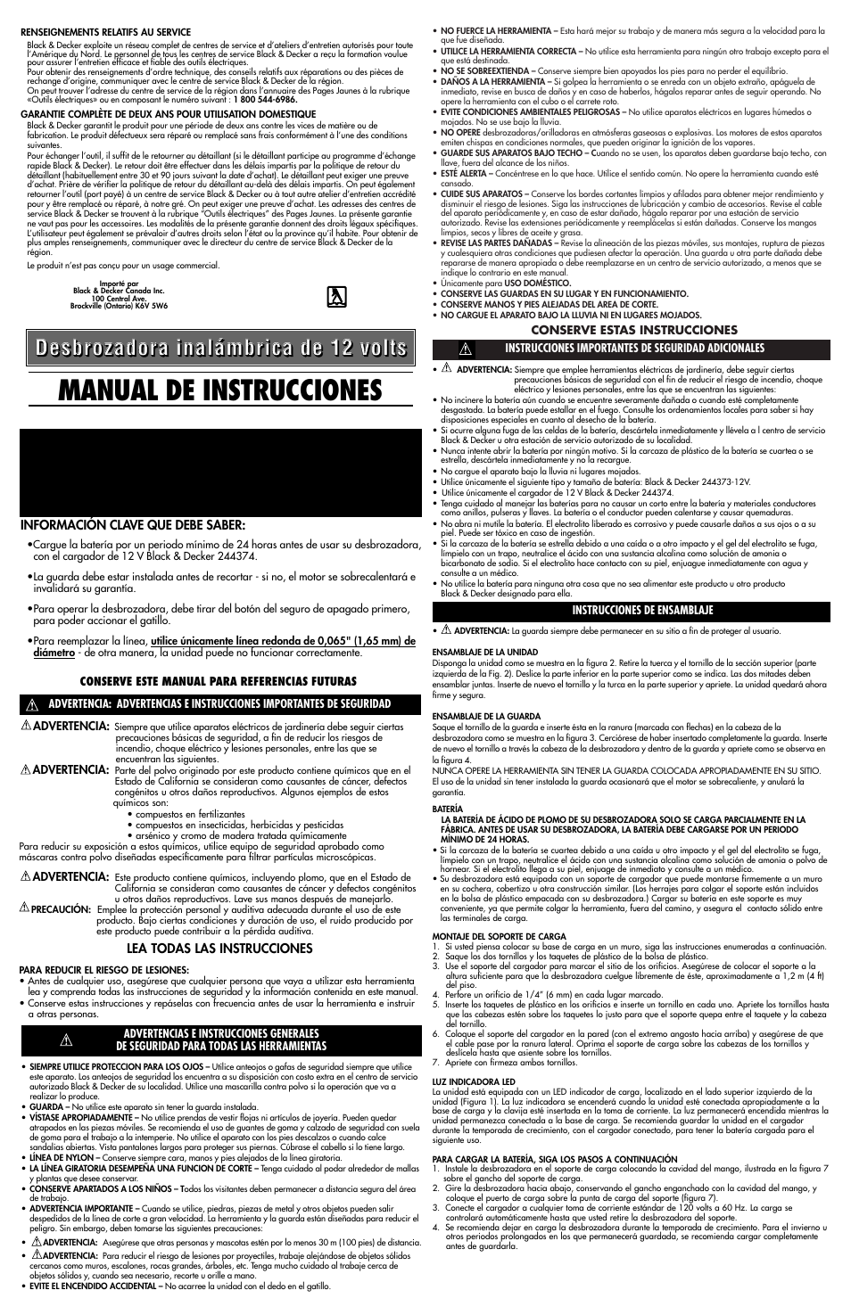 Manual de instrucciones | Black & Decker CST800 User Manual | Page 4 / 5