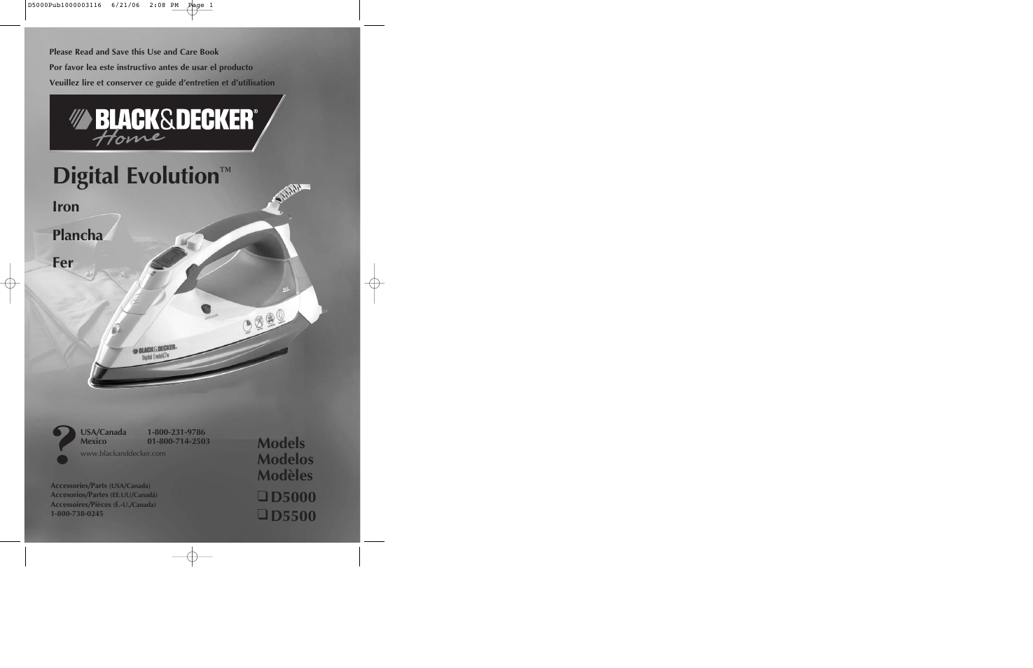 Black & Decker D5500 User Manual | 15 pages