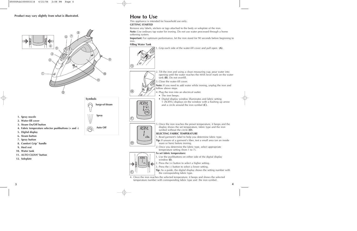 How to use | Black & Decker D5500 User Manual | Page 3 / 15