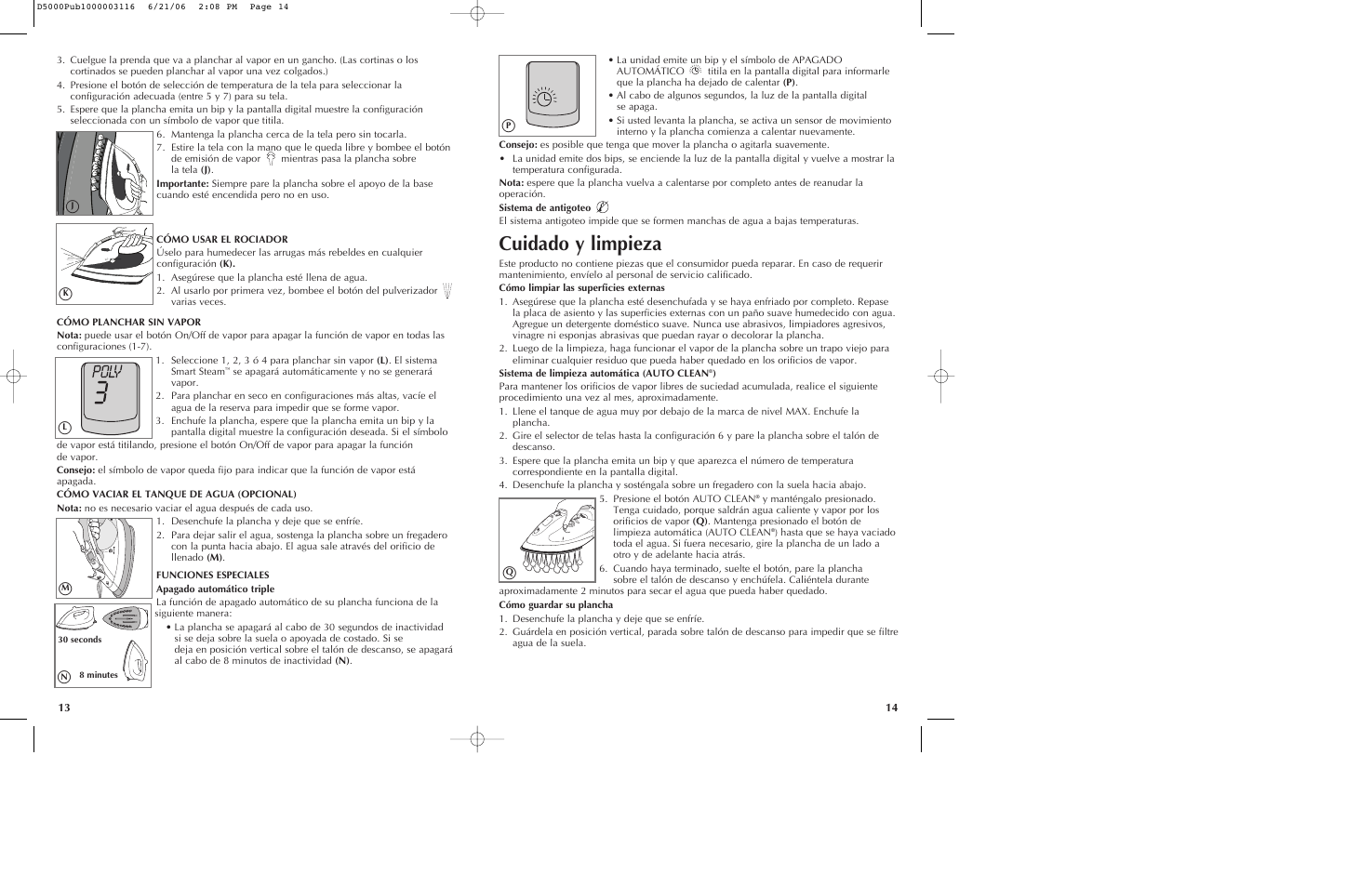 Cuidado y limpieza | Black & Decker D5500 User Manual | Page 8 / 15