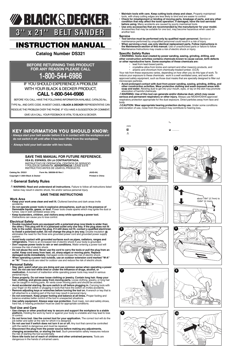 Black & Decker DS321 User Manual | 5 pages