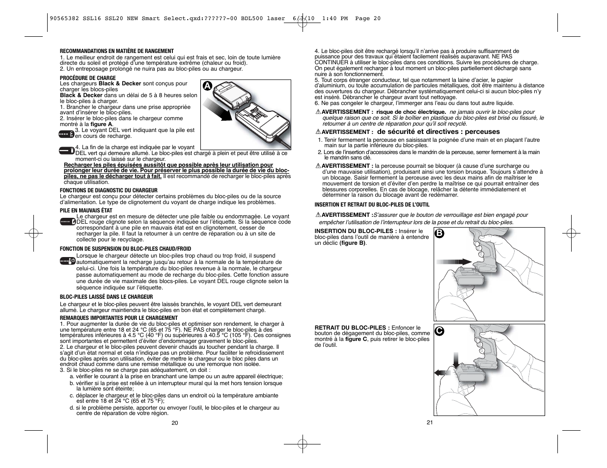 Ab c | Black & Decker SSL20 User Manual | Page 11 / 21