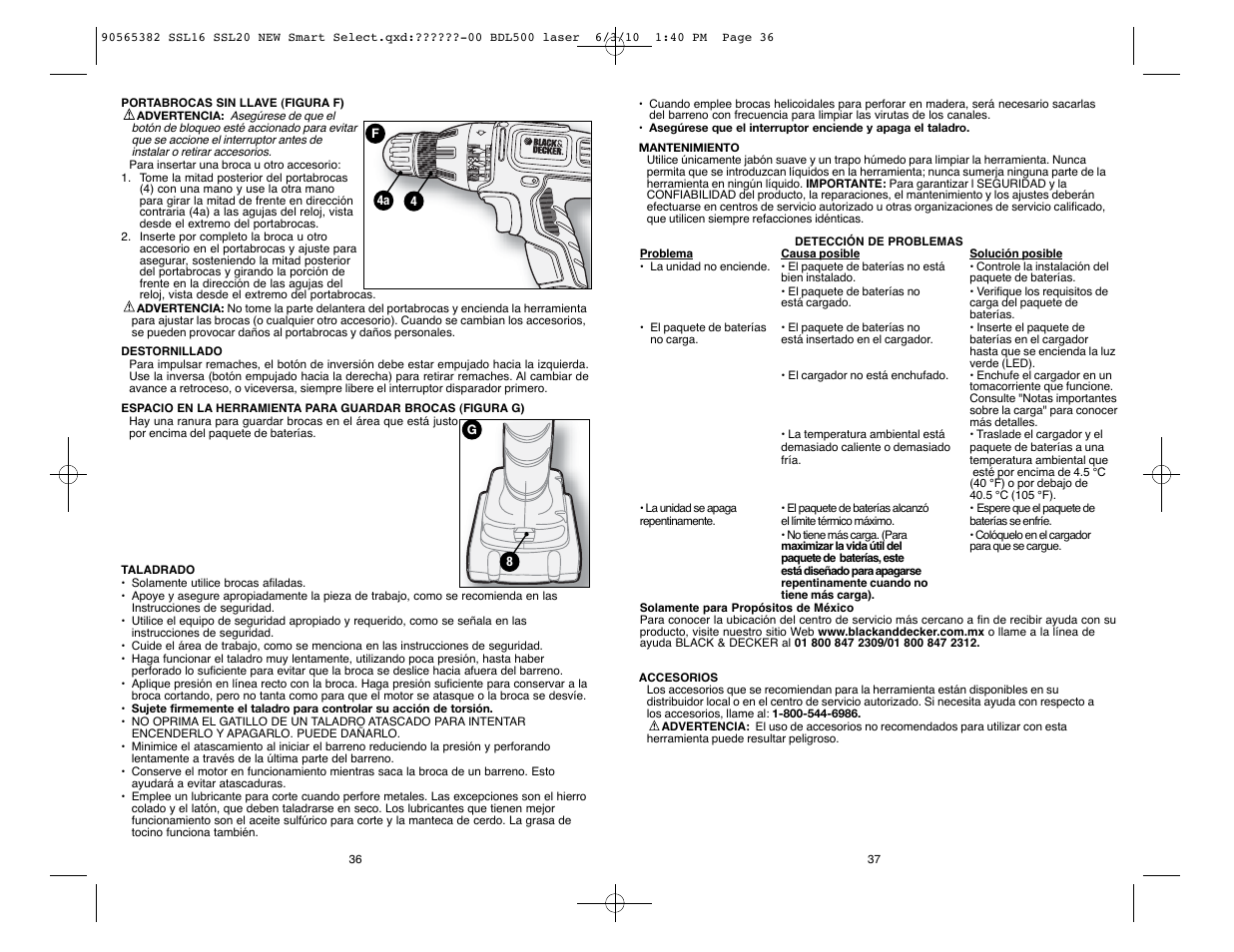 Black & Decker SSL20 User Manual | Page 19 / 21