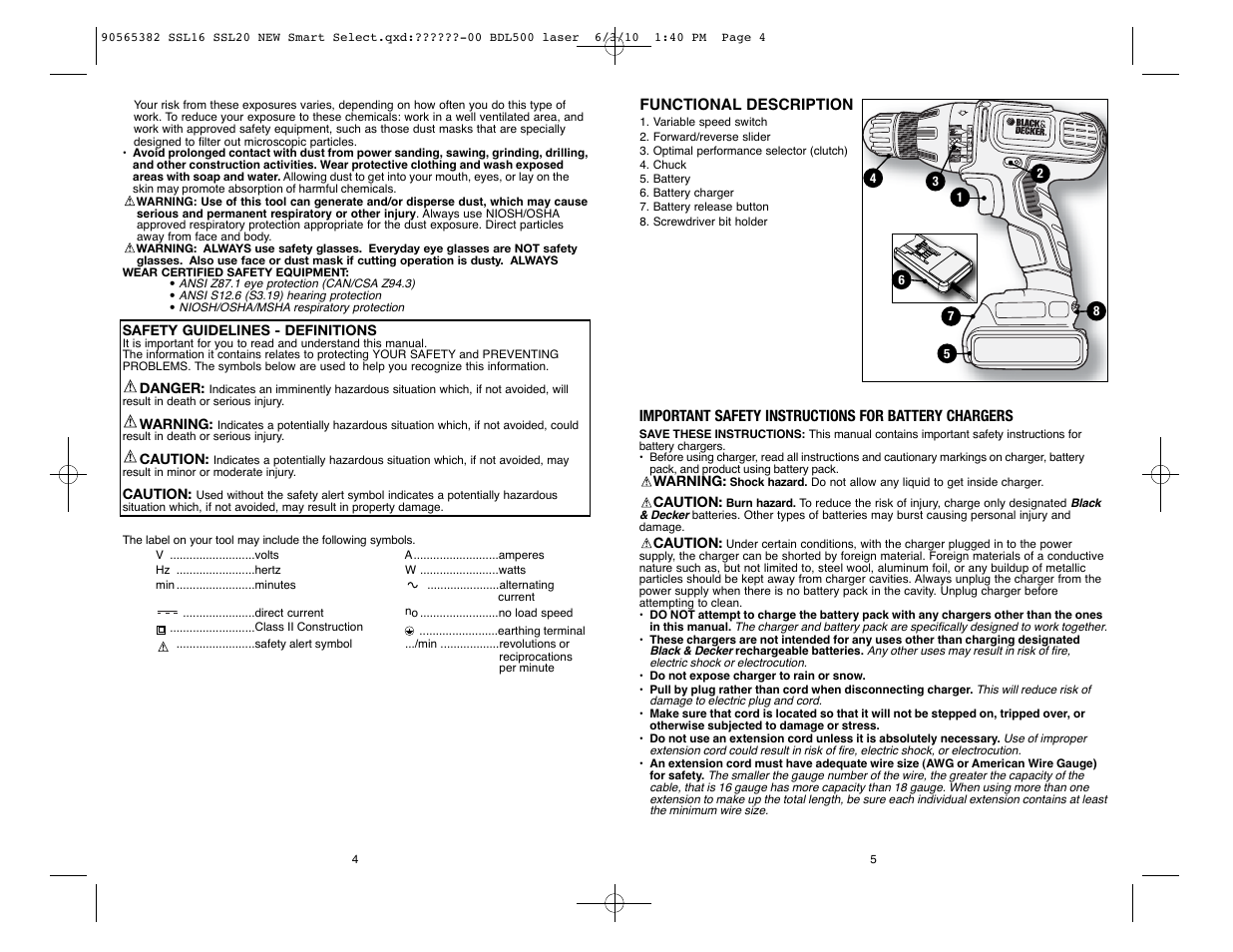 Black & Decker SSL20 User Manual | Page 3 / 21