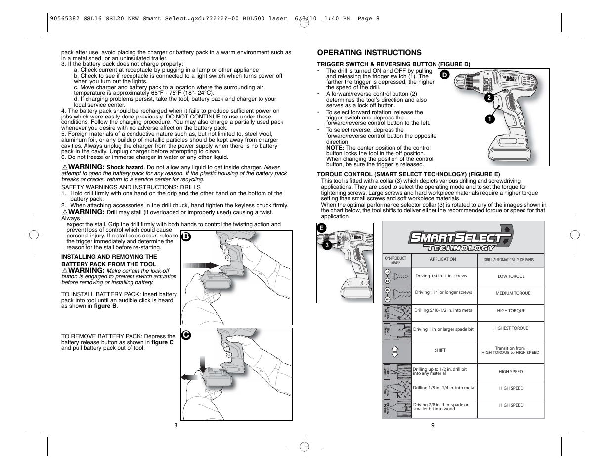 Black & Decker SSL20 User Manual | Page 5 / 21
