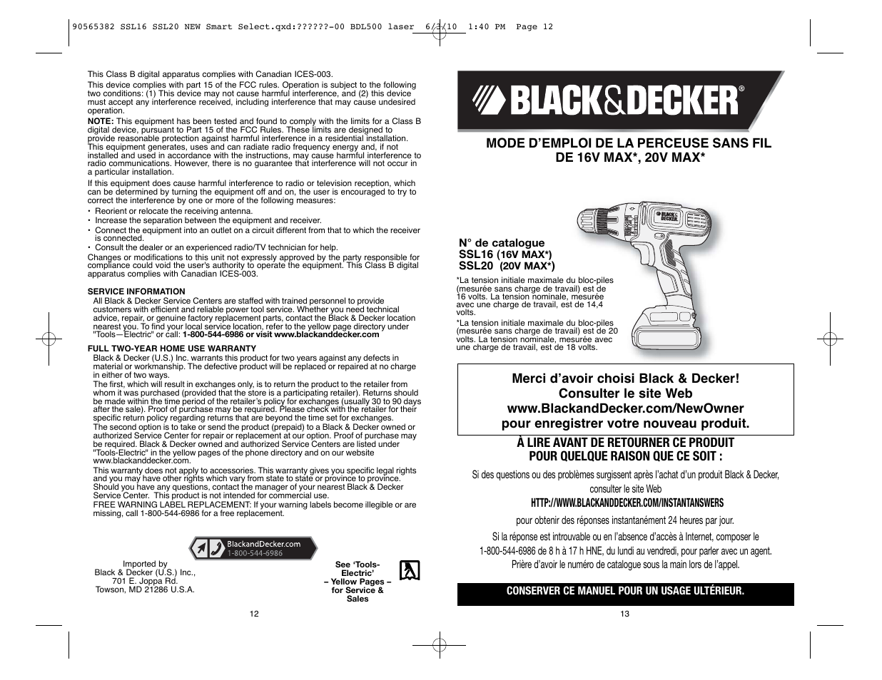 Black & Decker SSL20 User Manual | Page 7 / 21