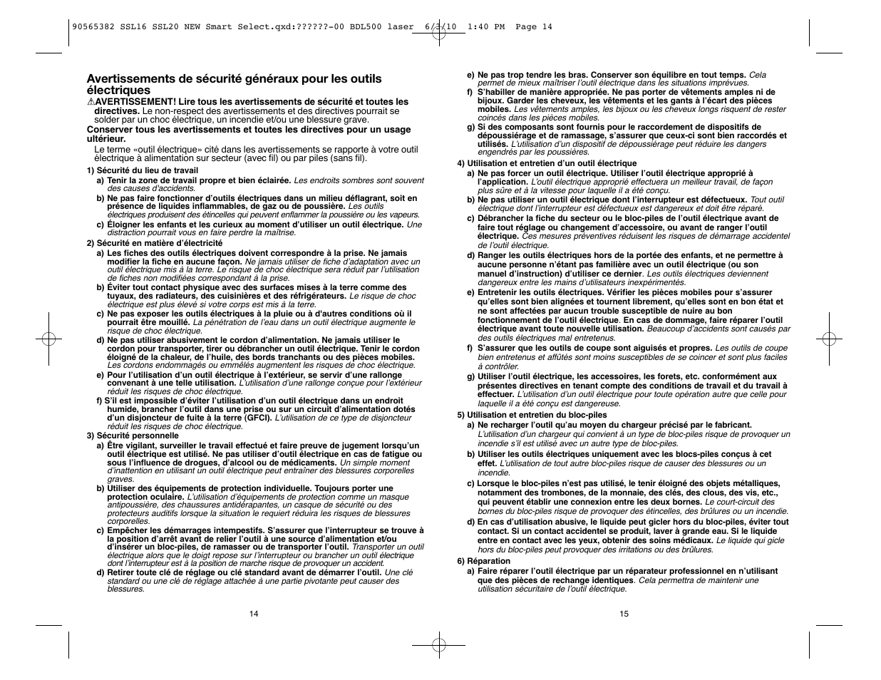 Black & Decker SSL20 User Manual | Page 8 / 21