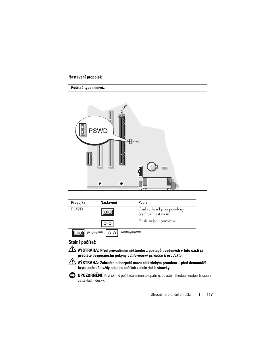 Stolní počítač | Dell OptiPlex 740 User Manual | Page 117 / 532