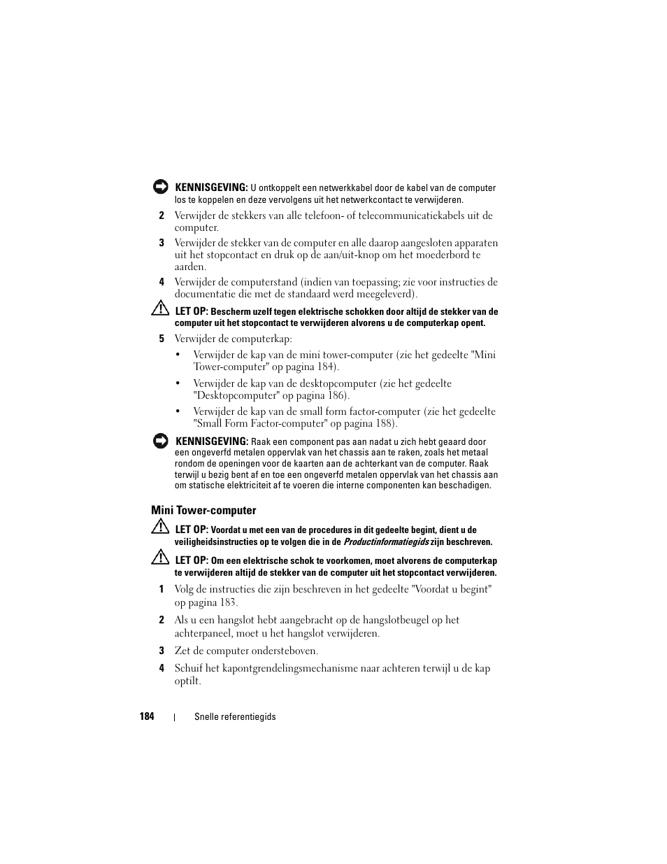 Mini tower-computer | Dell OptiPlex 740 User Manual | Page 184 / 532