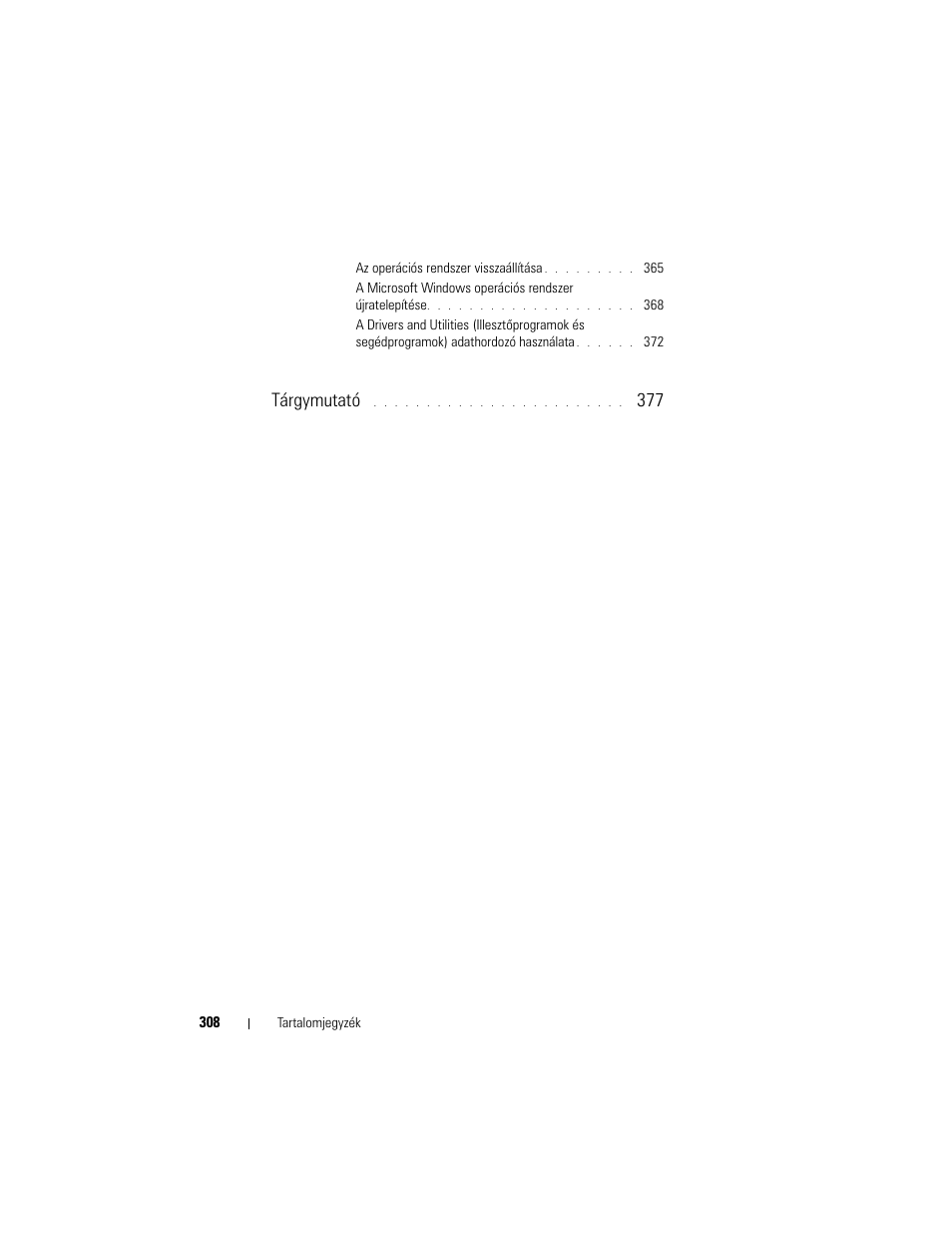 Tárgymutató | Dell OptiPlex 740 User Manual | Page 308 / 532