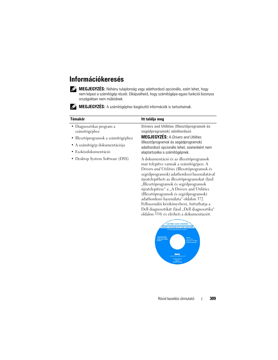 Információkeresés | Dell OptiPlex 740 User Manual | Page 309 / 532