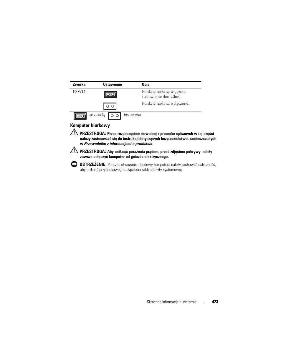 Komputer biurkowy | Dell OptiPlex 740 User Manual | Page 423 / 532