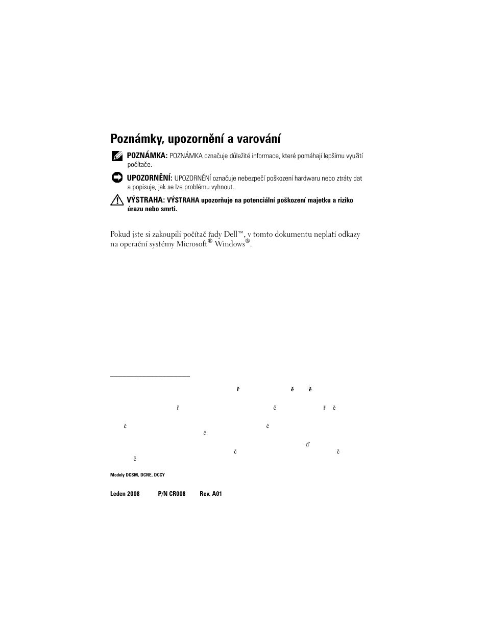 Poznámky, upozornění a varování | Dell OptiPlex 740 User Manual | Page 76 / 532