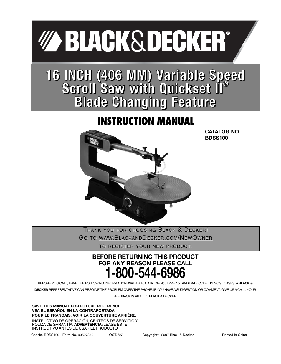 Black & Decker 90527840 User Manual | 39 pages