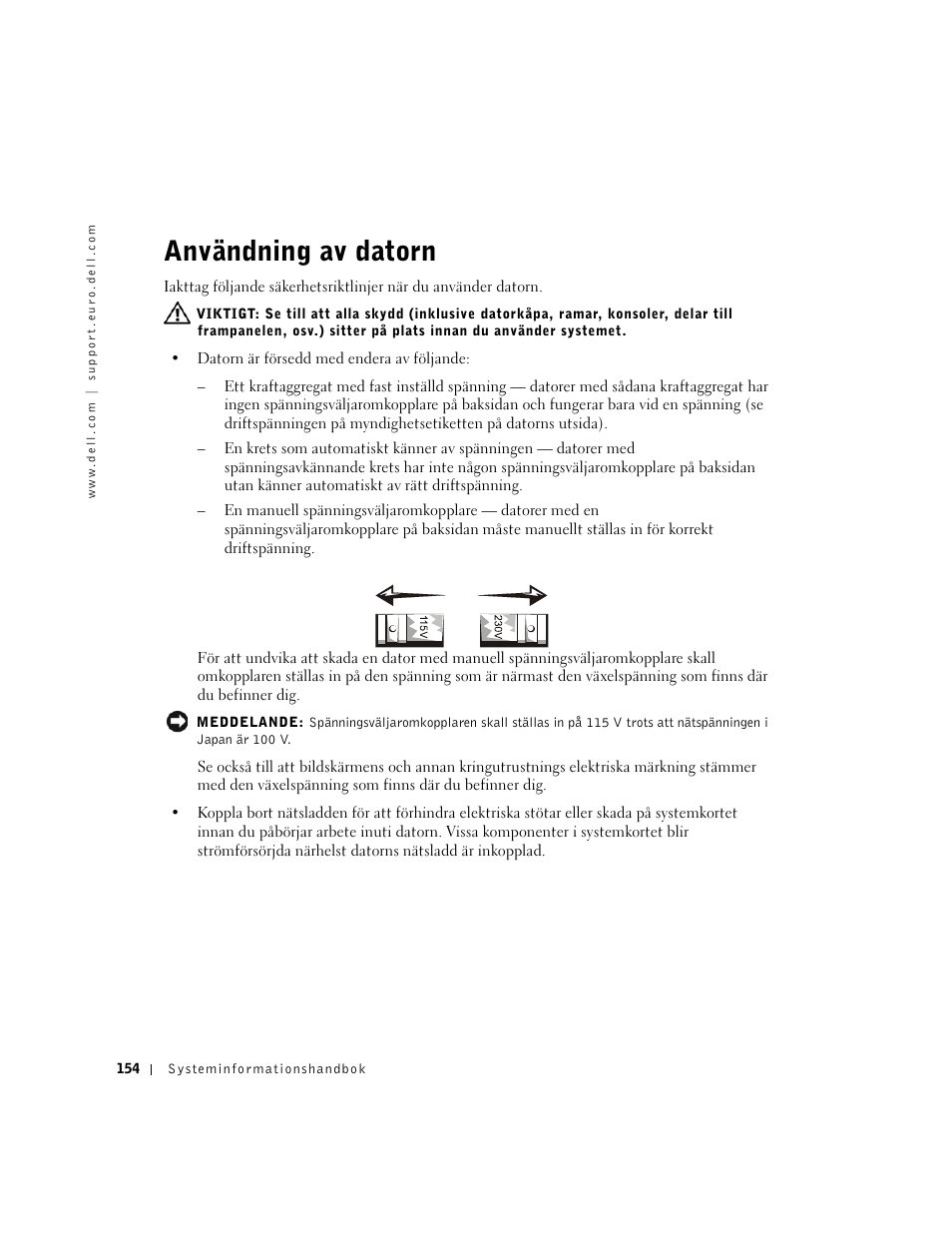 Användning av datorn | Dell Precision 340 User Manual | Page 155 / 172