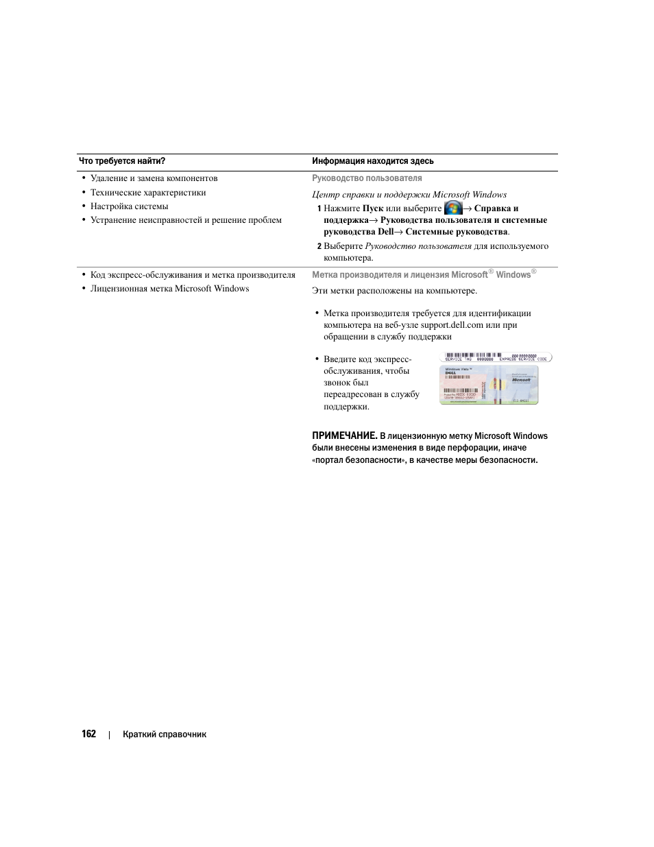 Dell Latitude D531 (Mid 2007) User Manual | Page 162 / 224
