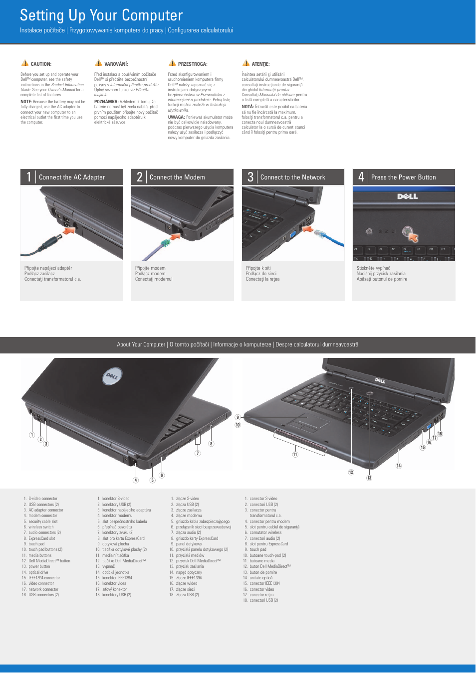 Dell Vostro 1500 (Mid 2007) User Manual | 2 pages