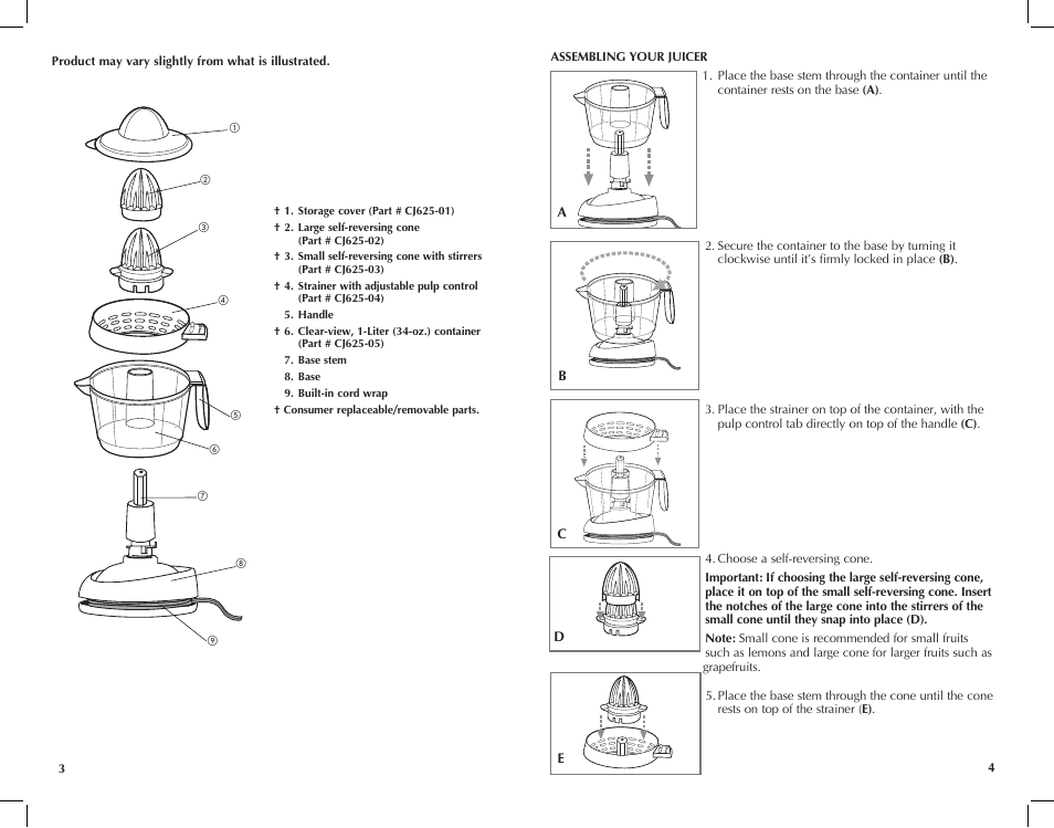 Black & Decker CJ625 User Manual | Page 3 / 13