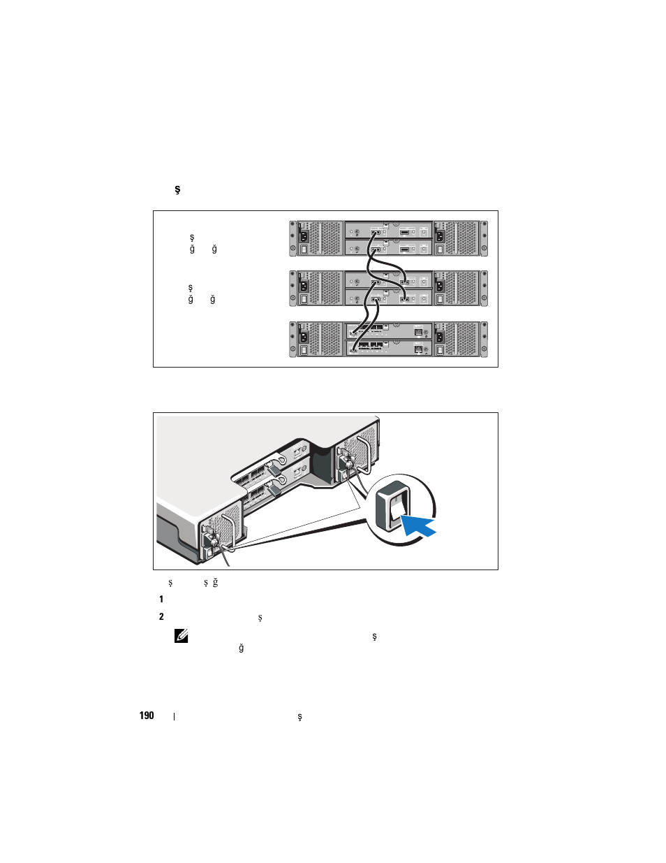 Genişletme kasanızı kablolama, Depolama dizisini açma | Dell POWERVAULT MD3620F User Manual | Page 192 / 222