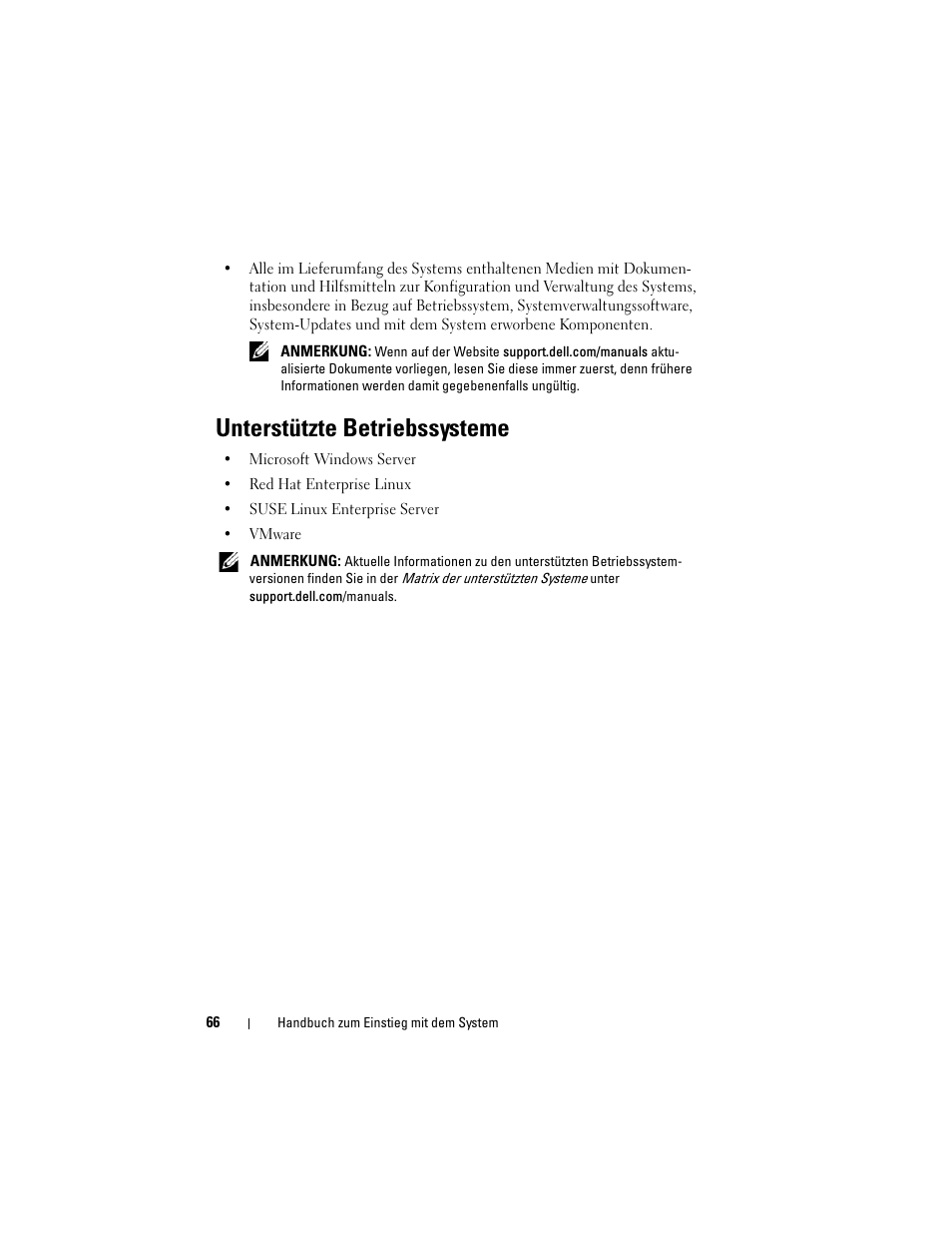 Unterstützte betriebssysteme | Dell POWERVAULT MD3620F User Manual | Page 68 / 222