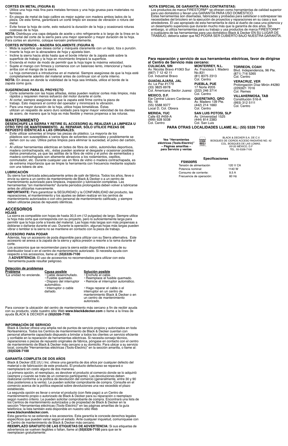 Black & Decker Fire Storm 638034-00 User Manual | Page 6 / 6