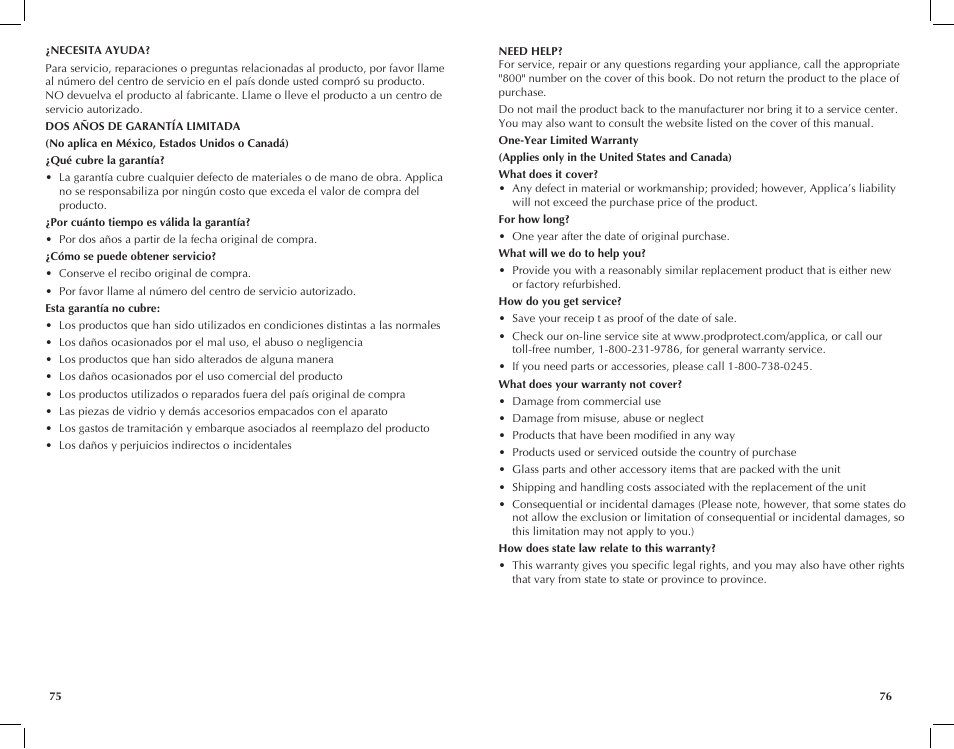 Black & Decker INFRAWAVE FC351B User Manual | Page 39 / 41