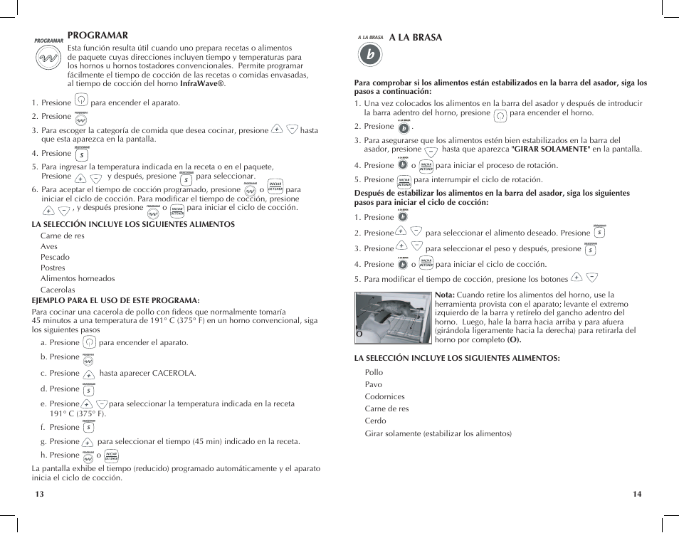 Black & Decker INFRAWAVE FC351B User Manual | Page 8 / 41