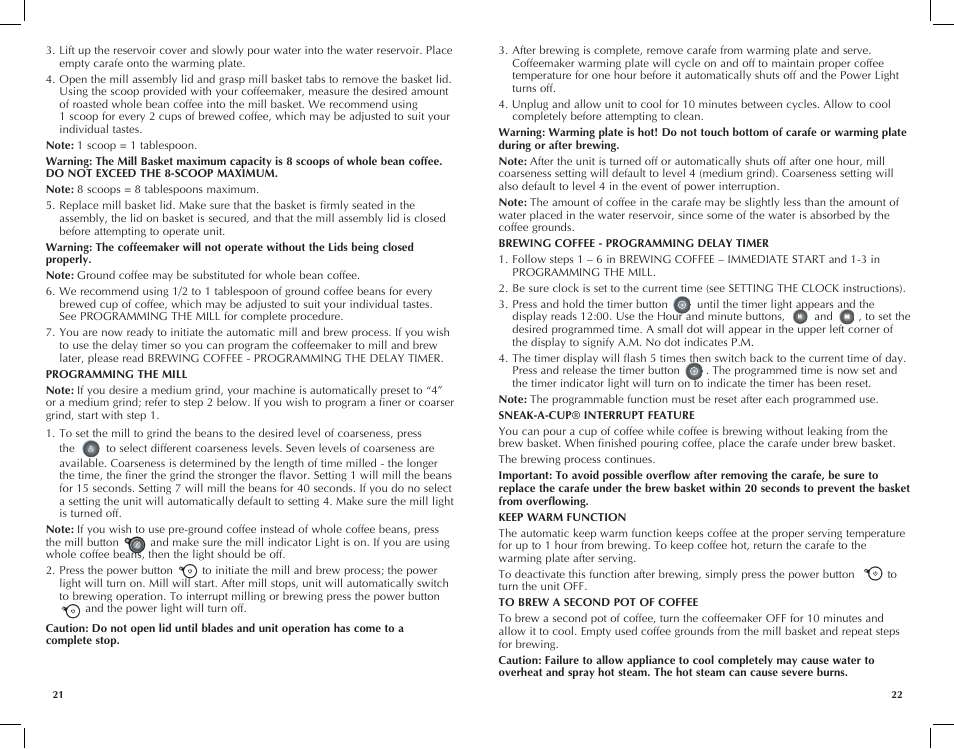Black & Decker UCM200WG User Manual | Page 12 / 17