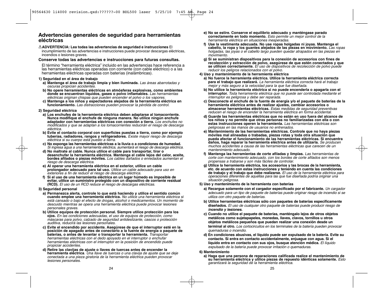 Black & Decker Li4000 User Manual | Page 13 / 19